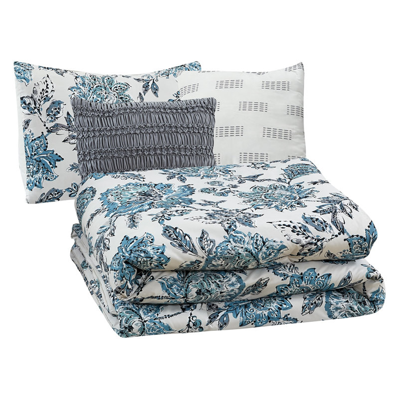 Modern Threads 5-Piece Printed Athenas Comforter Set, King Comforter + 4 Additional Pieces
