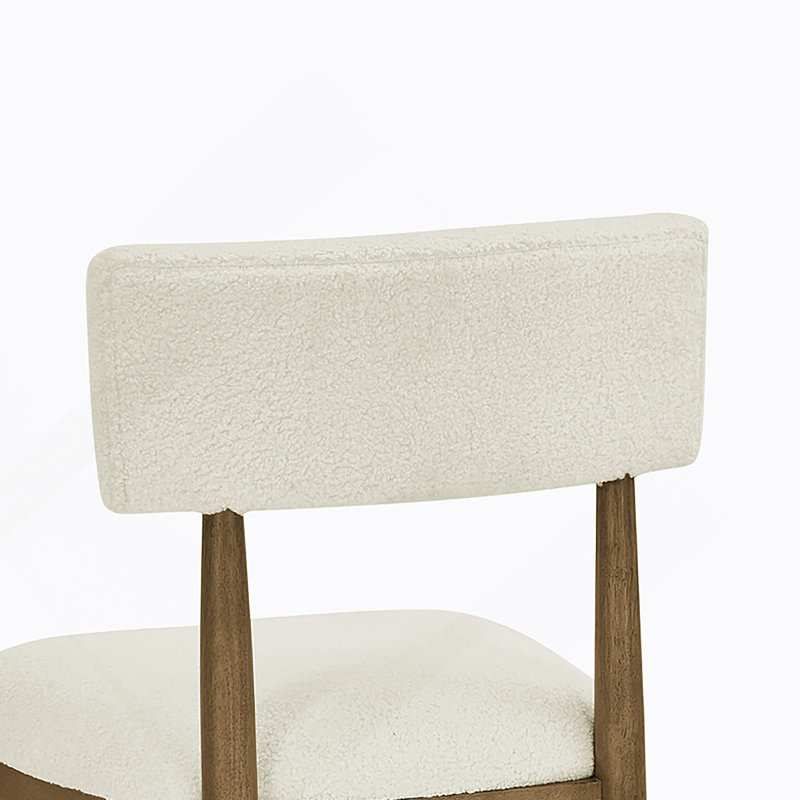 Ensemble de 2 chaises d'appoint de salle à manger avec revêtement en sherpa et structure en bois massif pour plus de confort et de durabilité