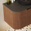 Meuble-lavabo simple 35,83 po avec lavabo, bois brun, pré-assemblé