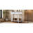 Narrow Console Table With Curved Corner, Retro Entryway Table With Top Drawer And Open Shelf, Sofa Table Console Tables For Entryway, Hallway And Living Room (White)-1193378239