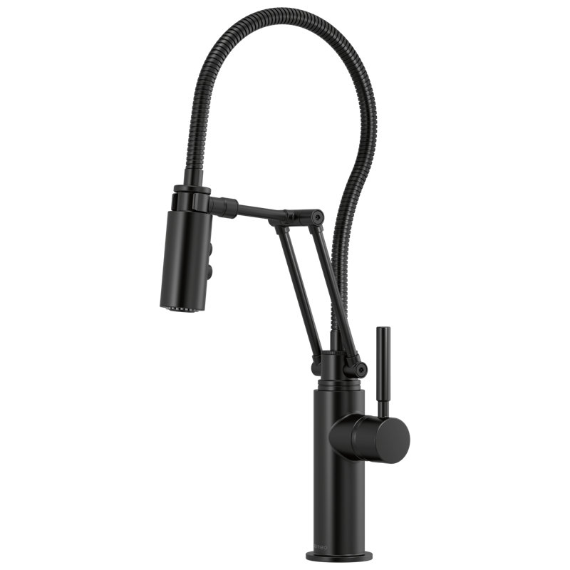 Solna® Articulating Faucet With Finished Hose, Matte Black