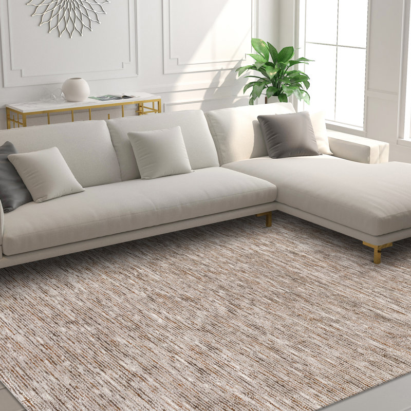 Handmade Luxe Striped Wool-Viscose Blend Blue Area Rug 9'x13'