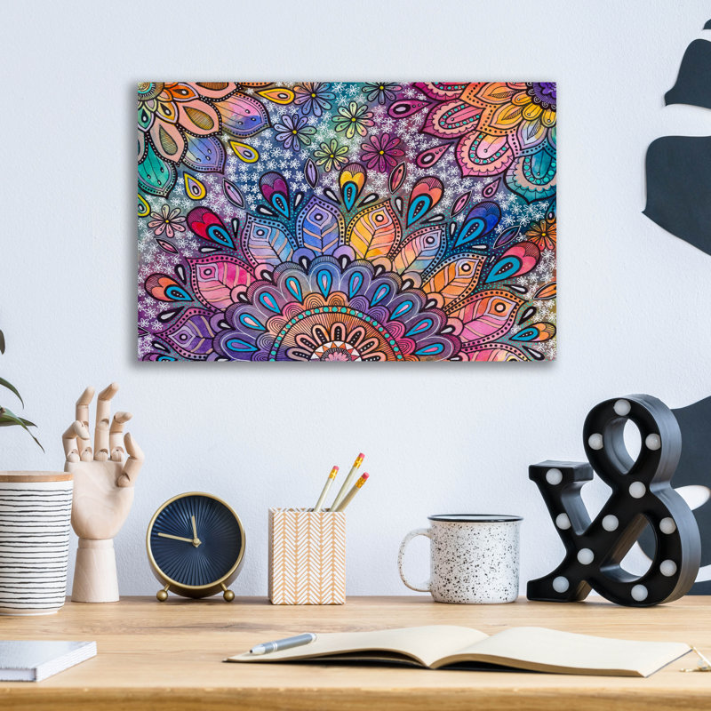 «Bohemian Blooms 3» par Hello Angel, H 12 po x l 16 po x P 0,13 po