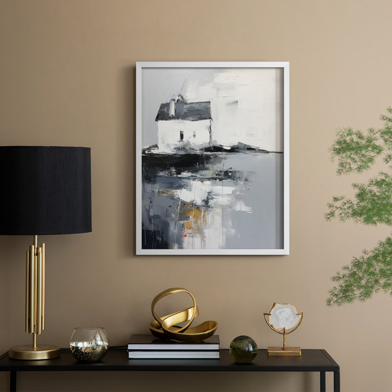 «NAUTICAL Series», reproduction encadrée en bois massif, H 21 po x l 17 po, Blanc