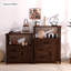 Buffet en bois massif café foncé-1281945780