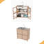Évier utilitaire avec armoire, évier utilitaire autoportant, armoire d'évier de buanderie, station de lavabo d'extérieur, évier utilitaire en acier inoxydable (P 32,68 po x l 16,93 po x H 32,68 po)