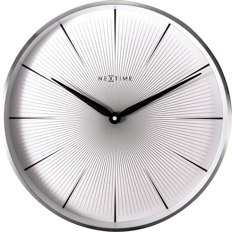 Metal Wall Clock, White