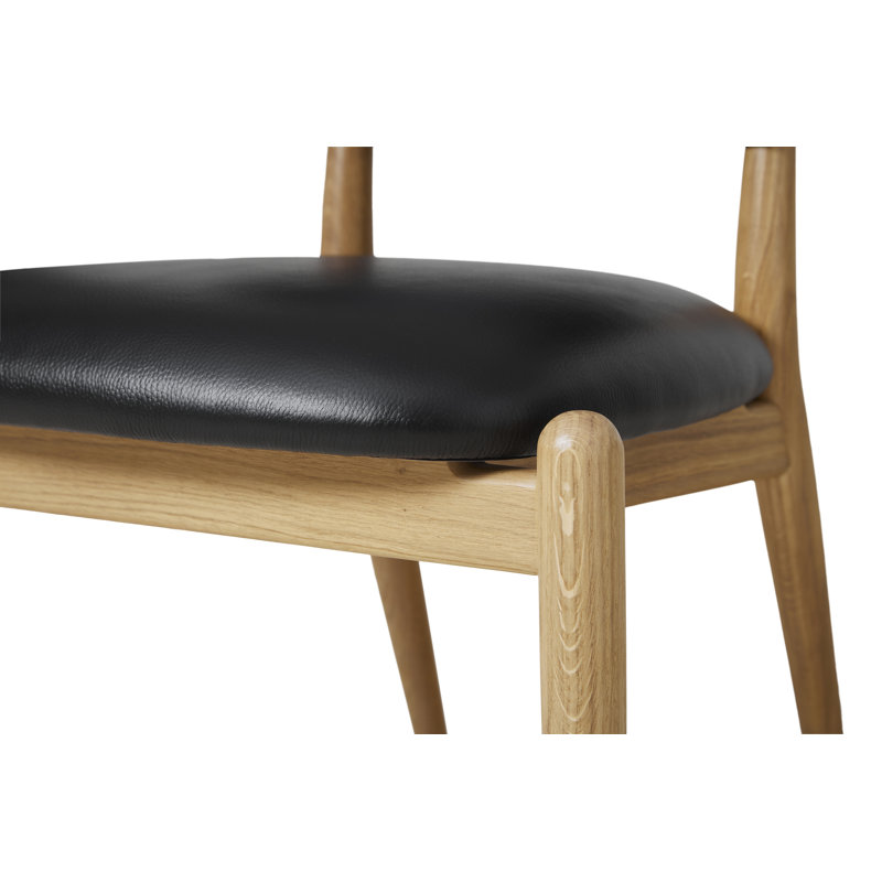 Slow Upholstered Dining Chair, Black Oak, Omega Ice