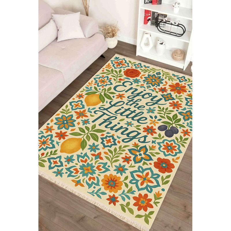 Folk Art Citrus 'Little Things' Kitchen Rug