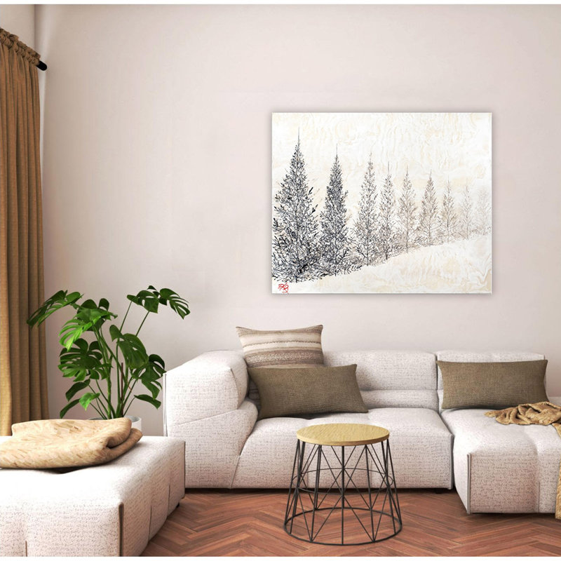 «Monoscape IV» par Karen Biery - reproduction d'art, Cadre flottant noir, H 16 po x l 24 po