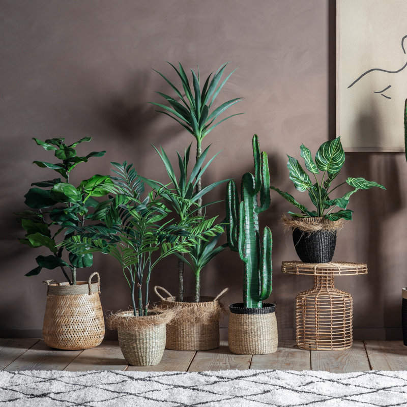 91 cm H Faux Palm Tree Plant in Plastic Pot
