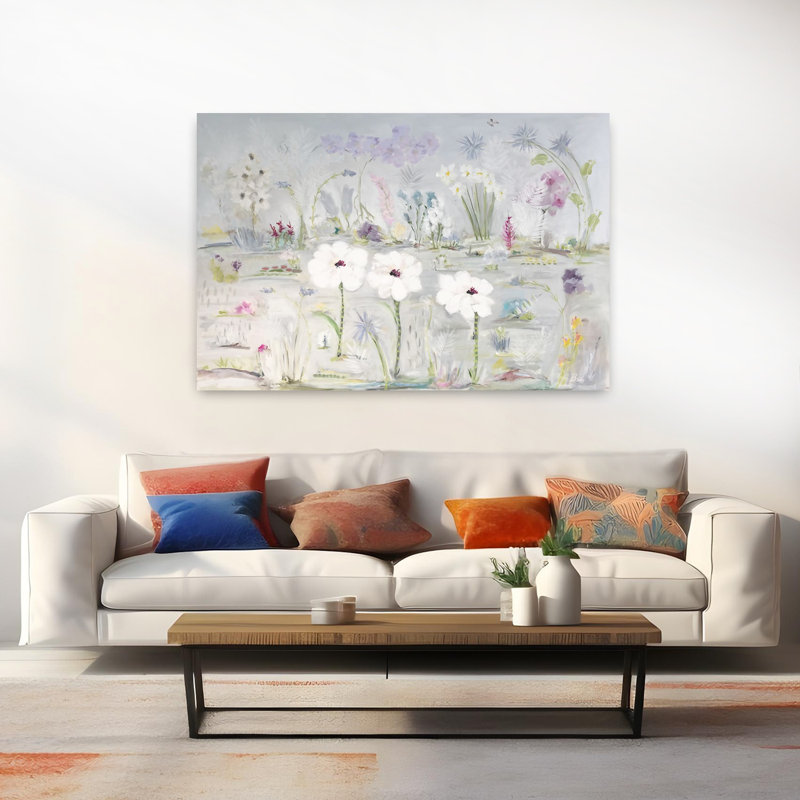 Art contemporain contemporain, marguerite, H 40 po x l 60 po