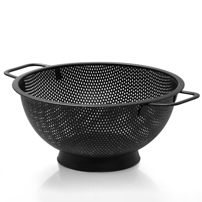 Black Colander for Kitchen, 3QT