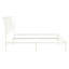 Grand lit en métal pour chambre à coucher, couleur blanche, cadre - aucun sommier sommier requis, style transitionnel-744679277