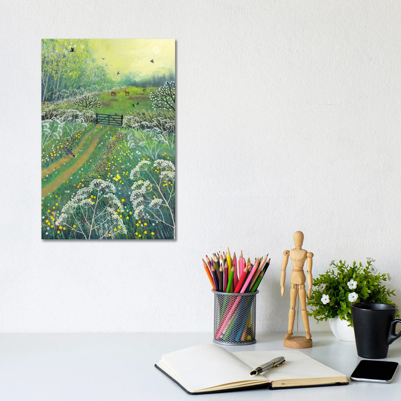 The Gate To May Meadow by Jo Grundy - Wrapped Canvas Gallery-Wrapped Canvas Giclée, 20.32 cm H x 30.48 cm W