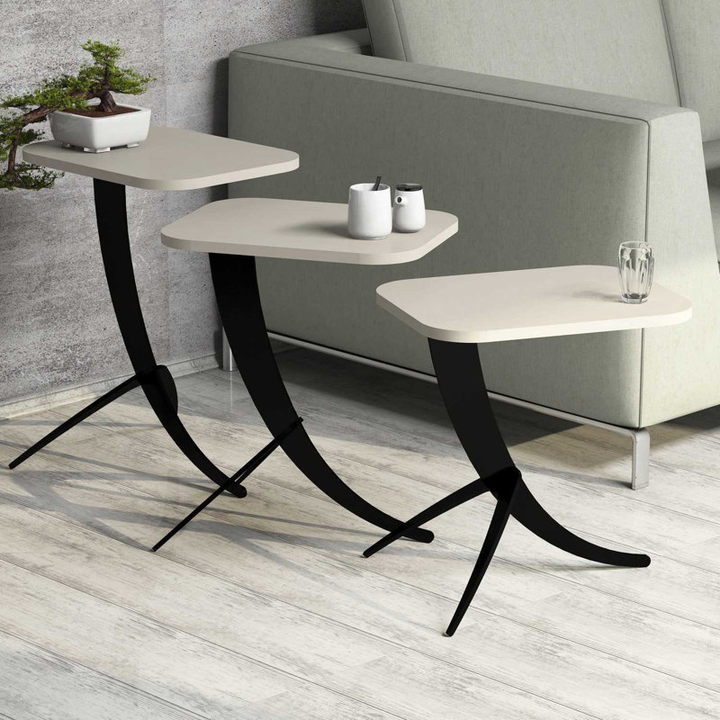 Trigg Nesting Tables, Cream