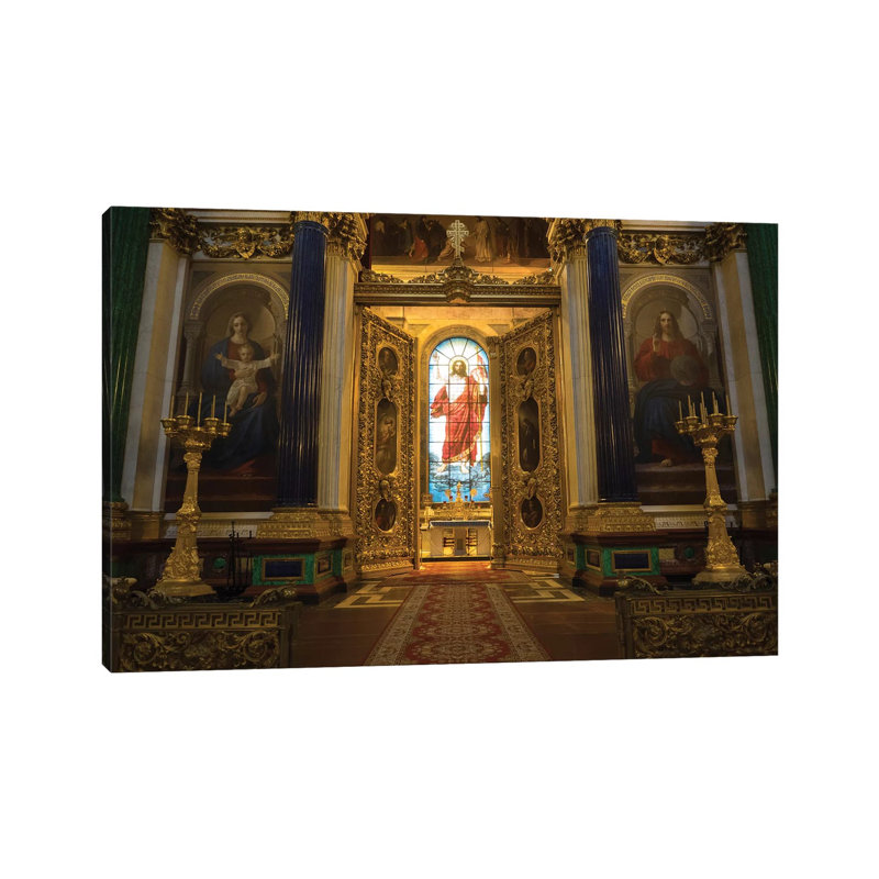 Jesus Christ At St. Isaac's Cathedral, St. Petersburg, Russia by Panoramic Images - Wrapped Canvas Print