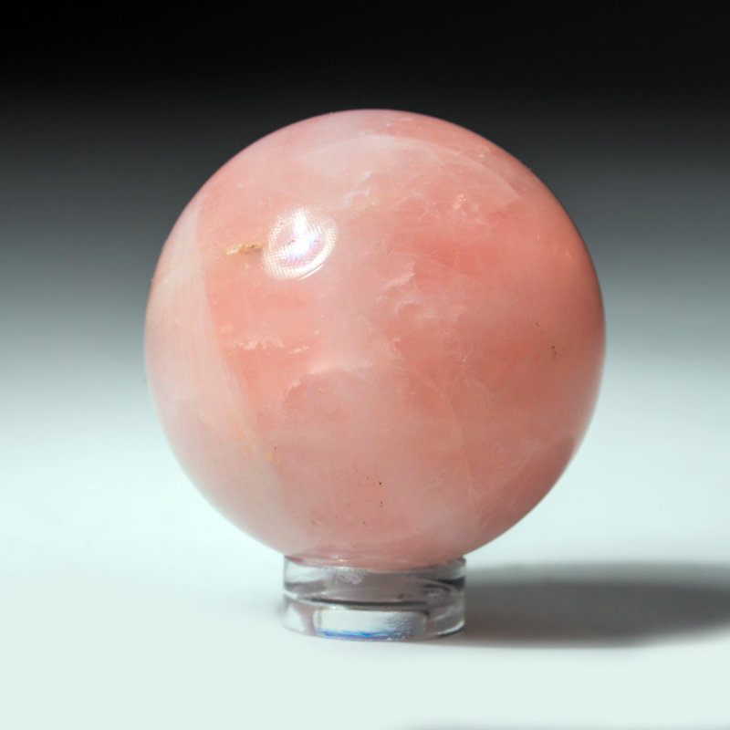Polished Polychrome Sphere from Madagascar, Pink, 1.5" H x 1.5" W x 1.5" D