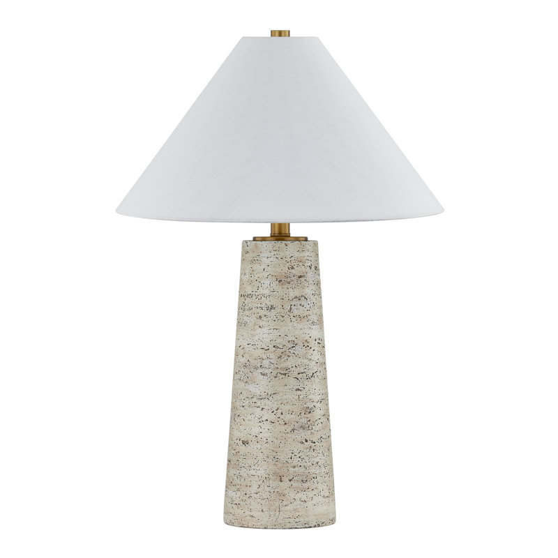 Lampe de table 25 po avec abat-jour en lin Ifeyinwa, beige