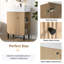 Meuble-lavabo en bois 21,6 po, armoire combinée, meuble de rangement pour salle de bain, lavabo simple en céramique, rangement sur le côté droit