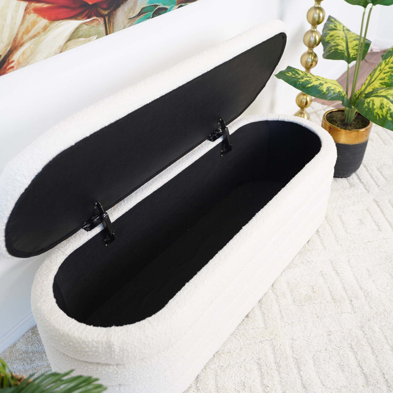 Banc Cabana blanc avec rangement