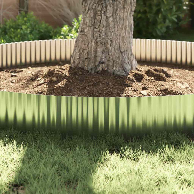 25cm H x 1000cm W Galvanized Steel Lawn Edging