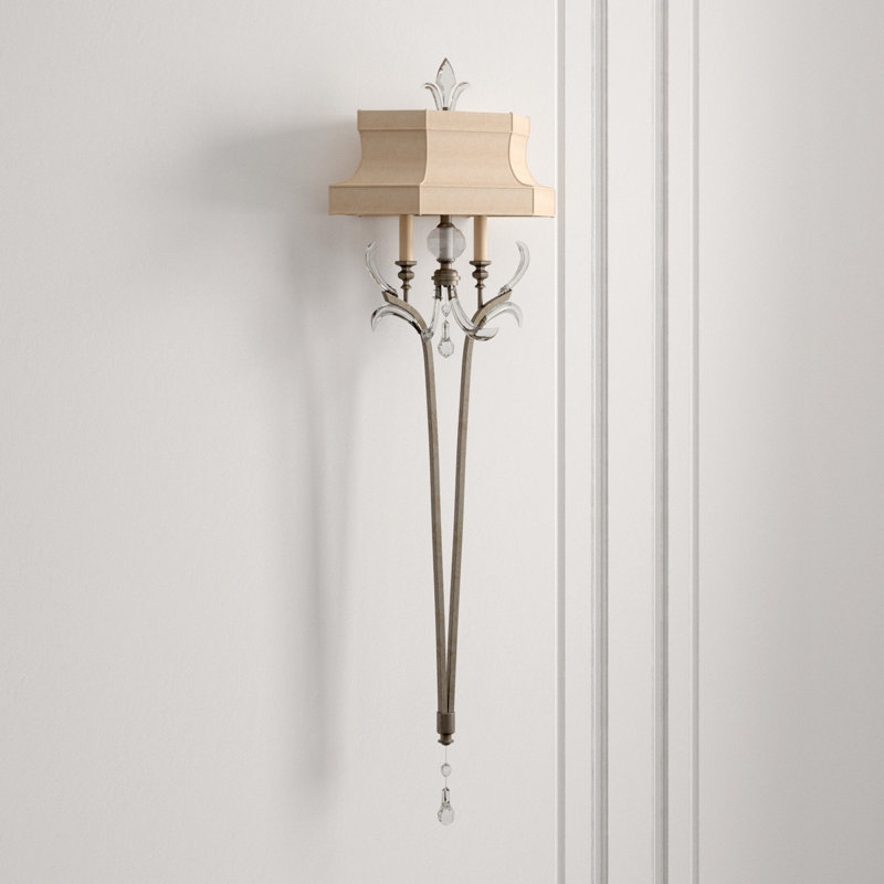Beveled Arcs 2 - Light Wallchiere, Muted Silver Leaf