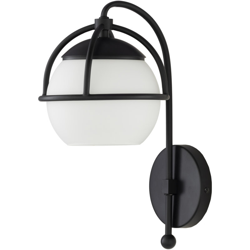 Appliquee à bras 1 lumières Fiorella, Noir