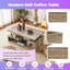 Table basse moderne en MDF avec plusieurs compartiments de rangement pour le salon-995786392