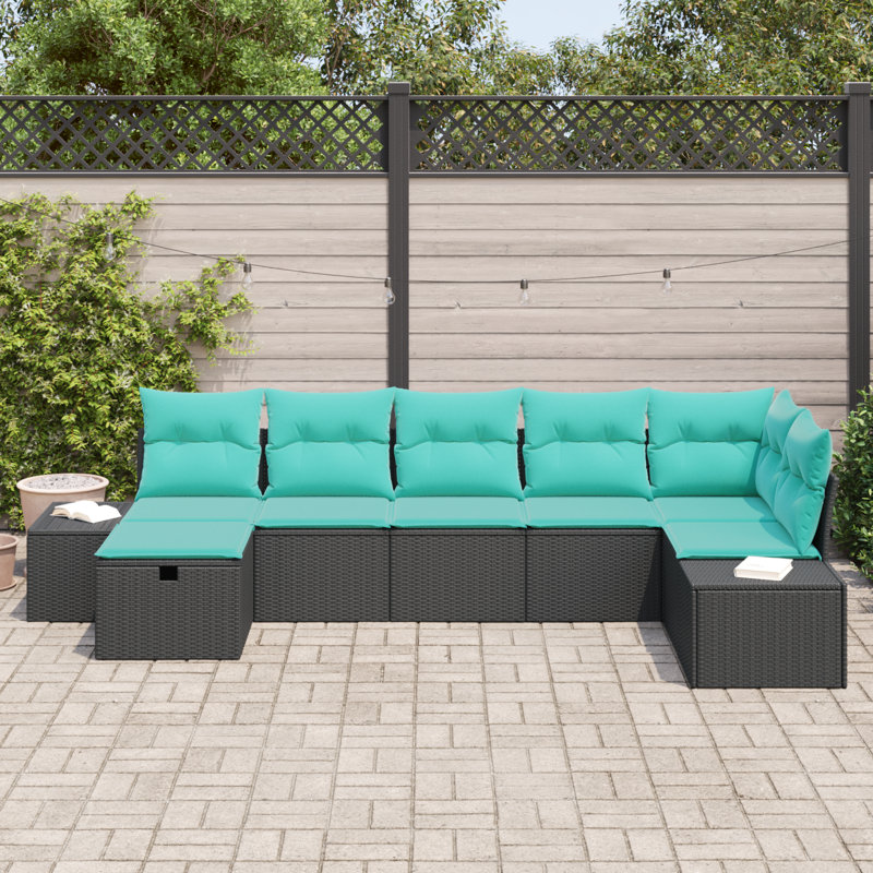 Ensemble de canapé de jardin avec coussin 7 pièces vidaXL