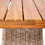 Banc d'extérieur 1 pièce en bois d'acacia, finition teck + osier brun-297353238