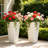 28" White Tall Pot Planters for Outdoor Indoor Plants, Weather-Resistant Flower Pots for Porch Garden Decor-1699820609