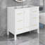 Meuble-lavabo 36 po avec structure en bois massif et 5 tiroirs-1220985555