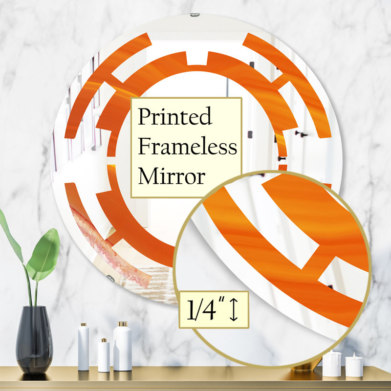 Miroir mural Agate in Wave, H 31,5 po x l po