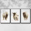 Rustic Bison I, ensemble de 3 toiles encadrées sur toile-97706746-97706747