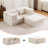 Compression Mahjong Sofa,Convertible Floor Sofa Bed,Diy Boneless Modular Sectional Sofa,No Assembly Required,Circle Fleece Fabric,Oversized 2 Seater With 1 Ottoman-1217577649