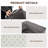 3-Seater L-Shaped Modular Sofa With Movable Footrest-1814762415