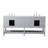 Krish 72'' Double Bathroom Vanity with Engineered Marble Top-1055073961
