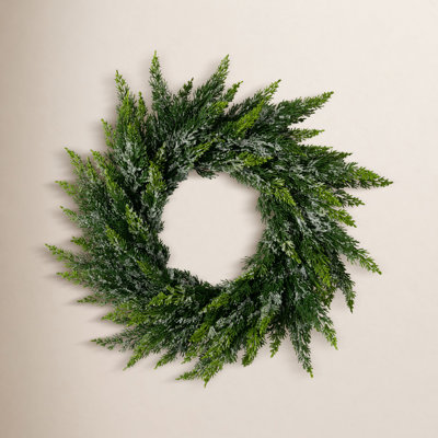 Faux Cedar Plastic Wreath
