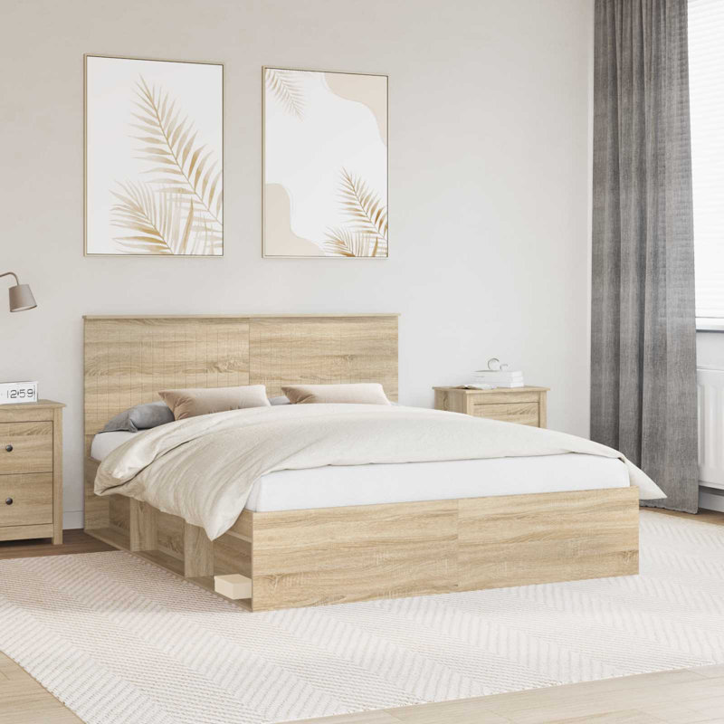 Solid Wood Bed, Sonoma, European Kingsize (160 x 200 cm)