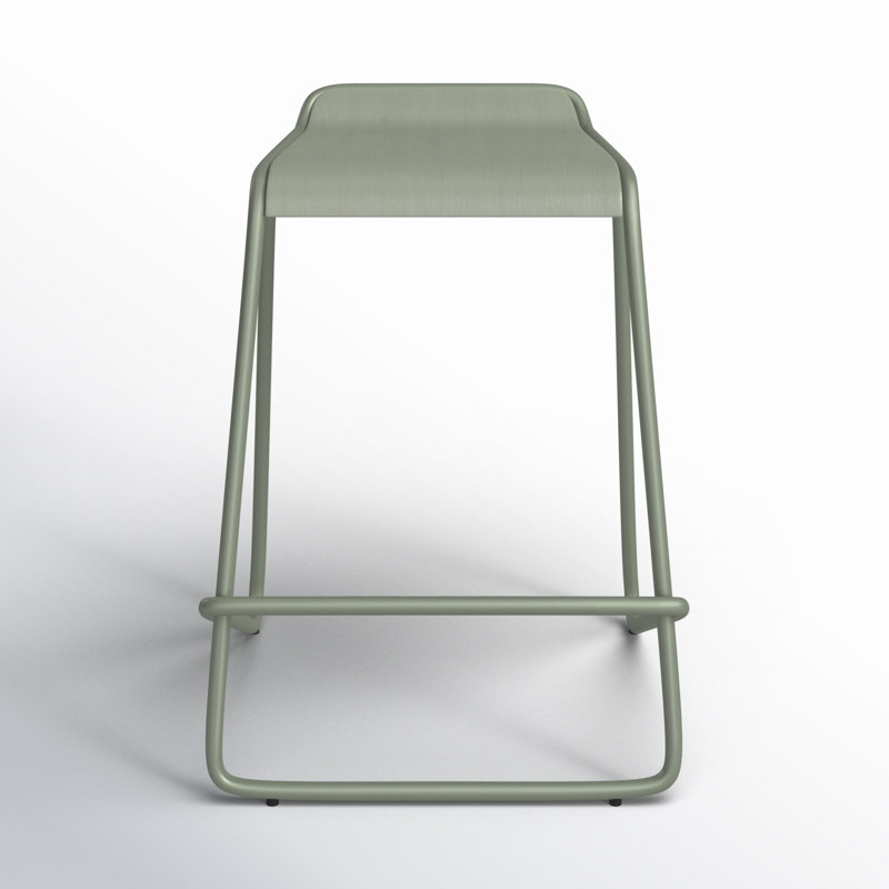 Ready Stool with Metal Frame, Gray Green, Counter Stool (25" Seat Height)