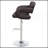 Brown And Chrome Adjustable Bar Stool