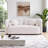 69" Wide Modern Curved Boucle Upholstered Sofa with 4 Throw Cushions-560035770-555341764