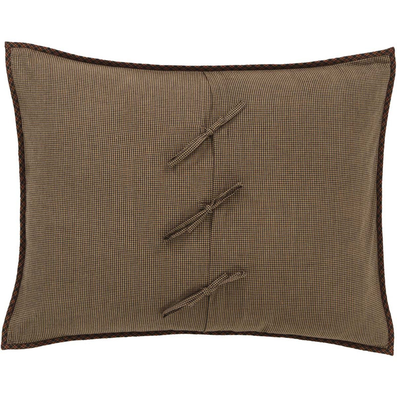 Heritage Farms Burgundy Mustard Cotton Patchwork Standard Sham
