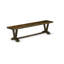 L'ensemble de table de salle à manger 3 pièces comprend une table de salle à manger en bois et 2 bancs de salle à manger - plateau de table Jacobean patiné et finition Jacobean patiné-1823019445-1823719853