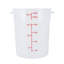 Contenant alimentaire de 22 pintes pour restaurant, 1 contenant translucide - couvercles vendus séparément, marqueurs de volume rouges, boîte à vaisselle, poignées latérales, pour ranger les aliments-744345983