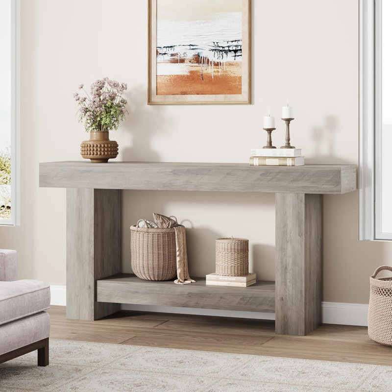 Console Table, 80cm H x 120cm W x 30cm D, Gray