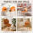 Modern Tropical Orange Dining Chairs with Solid Oak Legs – Set of 4, PP Seat-868871488