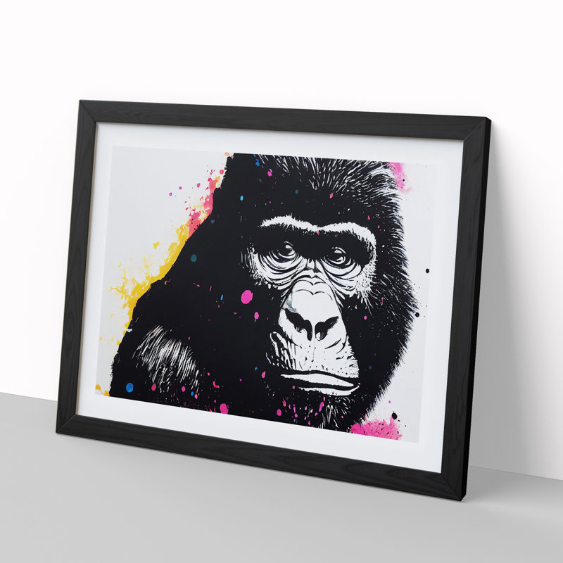 Gorilla Vol.3 - Single Picture Frame Print, 46cm H x 64cm W x 2cm D, Black Framed