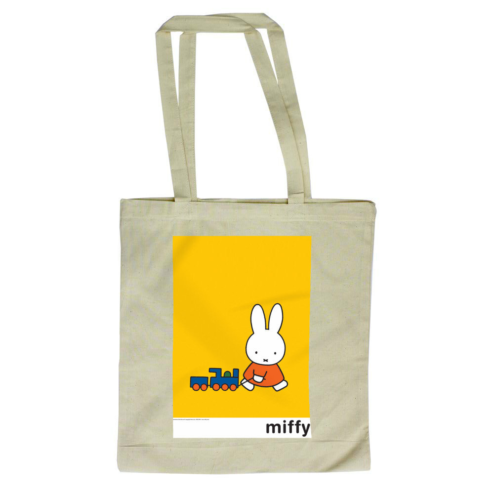 Miffy Pulling Along a Toy Train Tote Bag